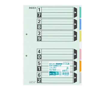 カラー仕切カード(ガバット・背幅伸縮ファイル用)